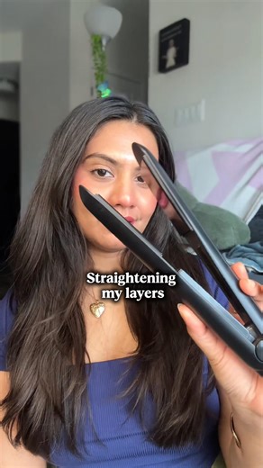 Using a 10-year-old straightener. I used to use it a lot during my college days… feels so nostalgic
