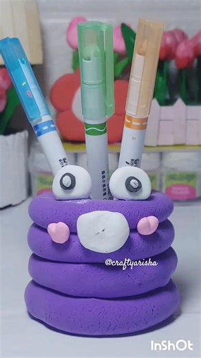 Cute Pen Holder with Super Clay 😍 DIY Desk Organizer | Easy Clay Craft Idea 💡