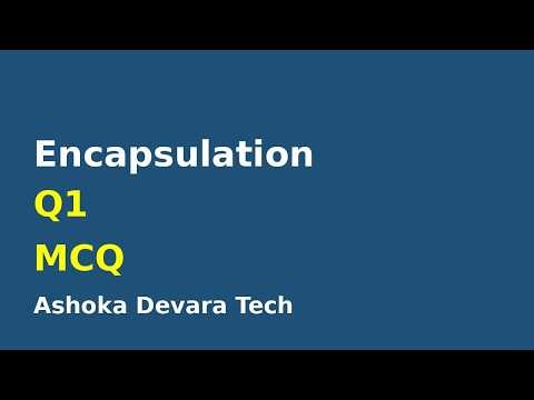 Encapsulation MCQ Q1 | OOP Interview Question #Shorts | Ashoka Devara Tech