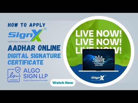 SignX New Model Aadhar Online OTP Based DSC Apply Process || Without XML ||