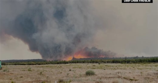 Massive 'firenado' spotted over Deer Creek Fire in southeastern Utah