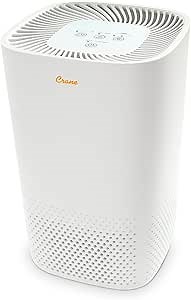 Crane Air Purifier with True HEPA Filter, UV Light, 250 Sq Feet Coverage, Timer Function, Sleep Mode, Washable Particle Filter, EE-5067