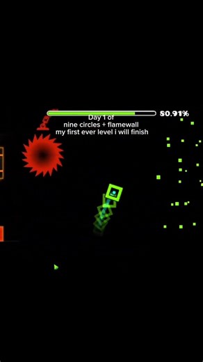 Flamewall + nine circles level first level #geometrydash #gd #viral