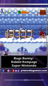 🐰 Bugs Bunny Rabbit Rampage – Super Nintendo (1994) Este juego de acción y plataformas fue desarrollado por Viacom New Media y publicado por Sunsoft, lanzado exclusivamente para Super Nintendo en 1994. - 🎮 Protagonista: Bugs Bunny, quien debe enfrentarse a diversos villanos clásicos de Looney Tunes como Elmer Fudd, Yosemite Sam, Marvin el Marciano y el Crusher. - 🕹️ Jugabilidad: Es un juego de desplazamiento lateral donde Bugs puede saltar, patear, lanzar pasteles de crema y usar armas ACME c