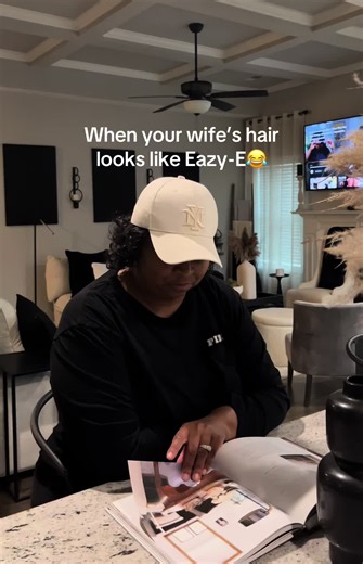 When your wife’s hair has Eazy-E energy😂 #funny #couples #viral | hair tiktok