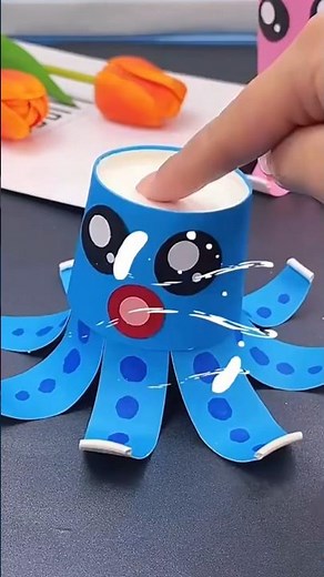 Easy Paper Cup Octopus Craft 🐙 DIY Fun!