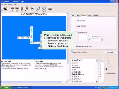 Tutorial de Crossword Forge 5.16 (Para crear crucigramas sencillos)