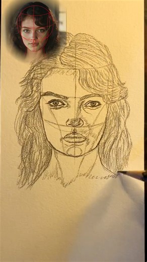 Easy process for Loomis method technique ✌🏻 #art #loomismethod #easytechniques #girl #drawing