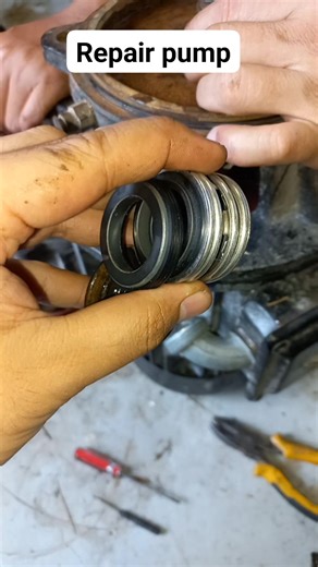 Repair pump motor leak Water pump Maintenance work #electrician #relay #control #power #technician #switch #wiring #engineering #diy #Electrical | Electricians Guide