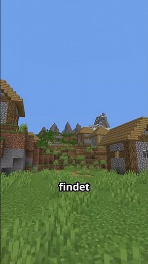 Maik als Minecraft Seed hat schöne Berge und ein Dorf am Spawn