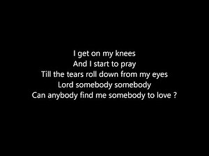 Somebody to love - Rachel Potter Lyrics