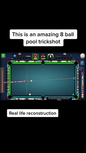 Reconstructing 8 ball pool shots part 1. White wasn’t perfect I know 😅 More difficult ones comi | McWilliams