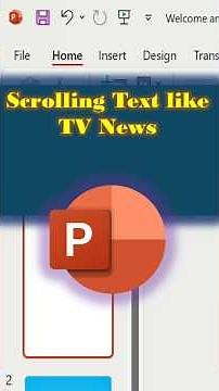 PowerPoint Scrolling Text Effect | Easy News Ticker Animation #powerpoint #morphtransition