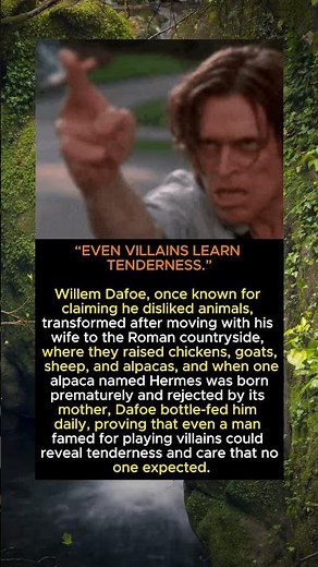 “Willem Dafoe Story: From Villain to Animal Caretaker”