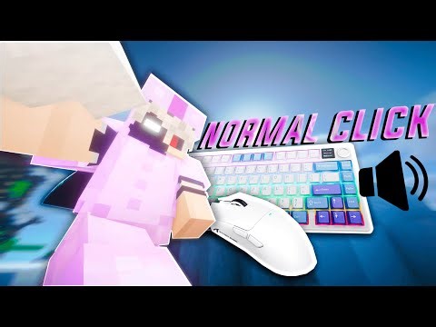 Jogar BedWars com NORMAL CLICK ainda é possível? | BedWars Keyboard & Mouse Sounds | 4K + 120 FPS