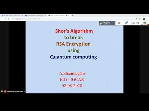 Shor's Algorithm Webinar