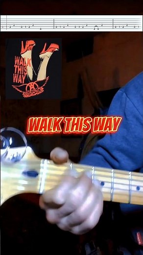 Walk This Way riff with TAB. 🎸🔥
