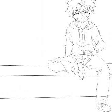 Killua speed paint drawing process.