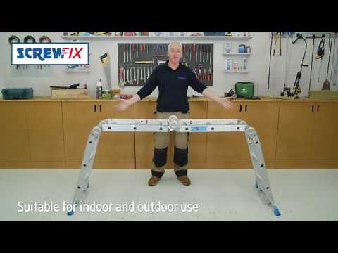 ALUMINIUM FOLDING LADDER 4X3-TREAD 3.34M | Screwfix