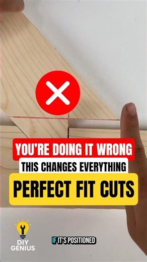 The Easiest Way to Measure Perfect Cuts! Don’t Mess This Up #woodworking #diy #lifehacks #shorts