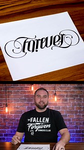 [Ep.538] Family / Forever Cursive Ambigram Tattoo Design Idea By Mr. Upsidedown | Mr. Upsidedown