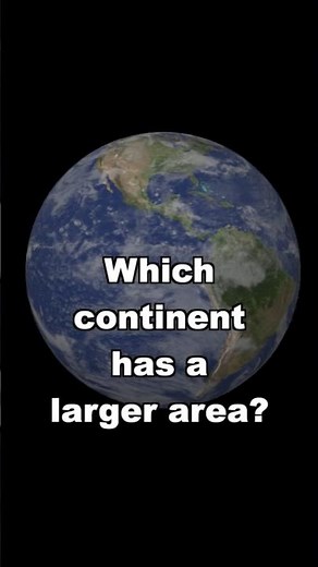 Which continent has a larger area? Africa or Asia? #geography