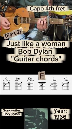 Just like a woman (Bob Dylan) TUTORIAL 🎸 (Part 2) #guitartutorial #tutorialchitarra