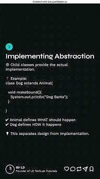 Lesson 23: Java Abstraction Explained | OOP Tutorial for Beginners #programming #codeprep #coding