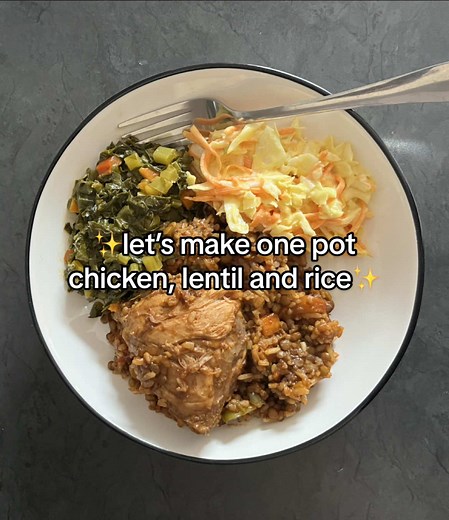Easy One Pot Chicken, Rice, and Lentils Recipe