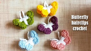 How to Crochet a Hairclips | Butterfly Hairclips Crochet Tutorial