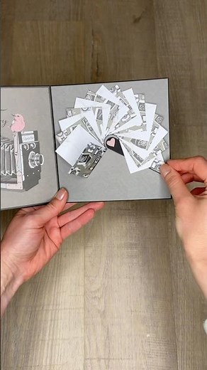 Circular Waterfall Card Tutorial | Photo Rotating Card #scrapbooking #waterfallcard #tutorial