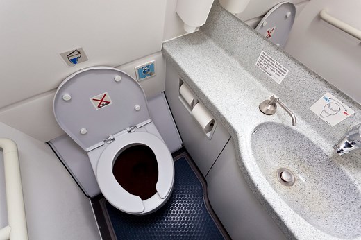 What Actually Happens When You Flush an Airplane Toilet?