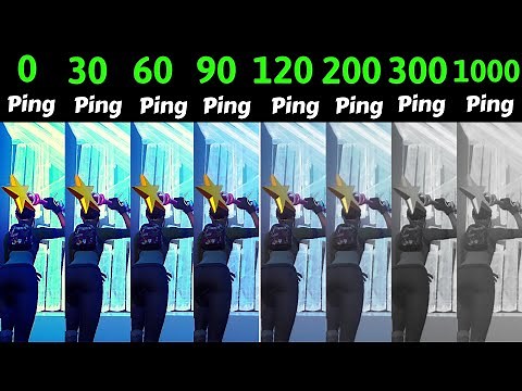 Fortnite 0 Ping vs 30 Ping vs 60 Ping vs 90 Ping vs 120 Ping vs 200 Ping vs 300 Ping vs 1000 Ping