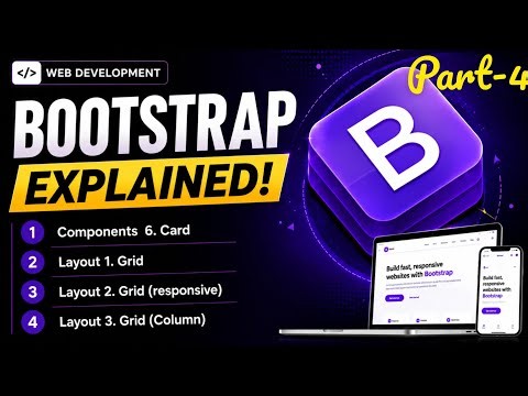 Bootstrap Grid System & Cards Explained 🔥 Responsive Layout Tutorial #tech #webdevelopment#trending