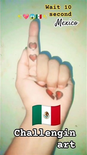 I need your love 💘 mexico 🇲🇽😱💖😍 #crazy finger art #finger #mexcio (your country name)? next #sorts