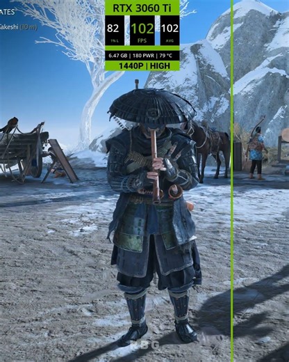 Ghost of Tsushima Director's Cut on RTX 3060ti | Graphics Comparison #short #ghostoftsushima