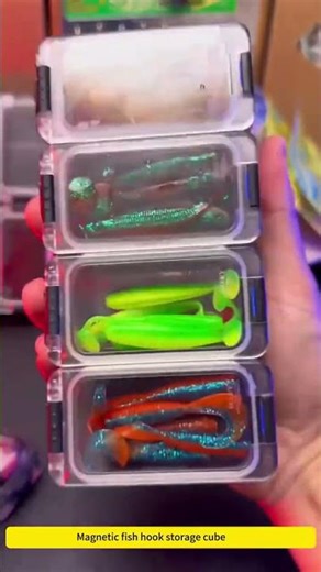 Magnetic fish hook storage cube