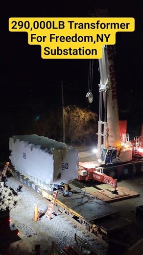 HUGE 290,000lb Transfomer #transformers #railway #crane #rigging