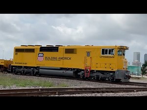 UP958800MW leads Maintenance of way train ft horn show