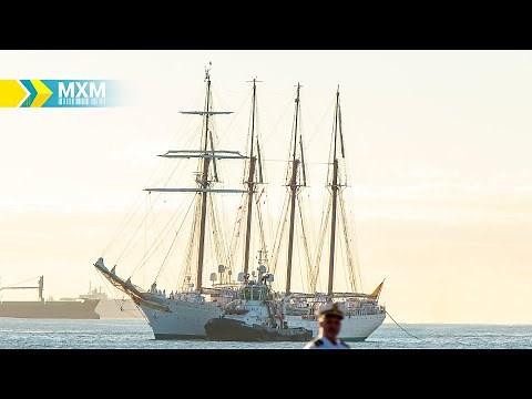 On board the 'Juan Sebastián Elcano', the training ship of the Spanish Navy