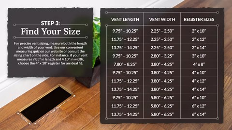 Decor Grates AGH410-RB 4x10 Inches Gothic Bronze Finish Steel Floor Register