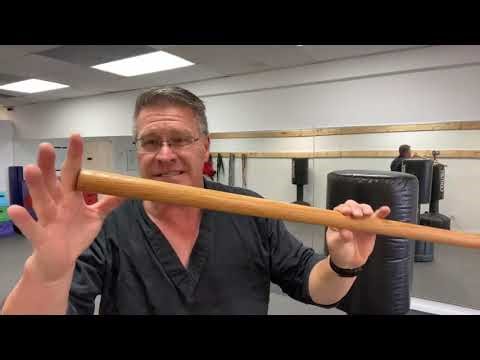 Learn simple Self Defense with the homemade self defense walking stick