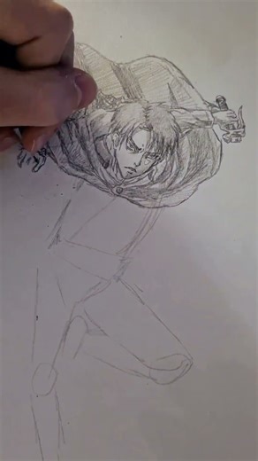 Levi Ackerman Speed drawing🤔 #shorts