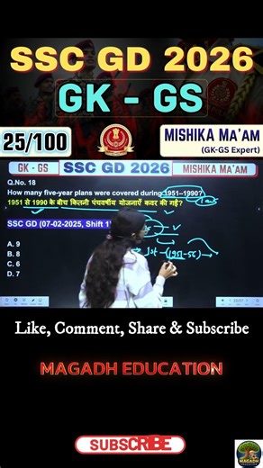 SSC GD 2026 GK Tricks #25 | Most Important GK | Mishika Ma’am | #Shorts #ssc #sscgd2026 #sscgd
