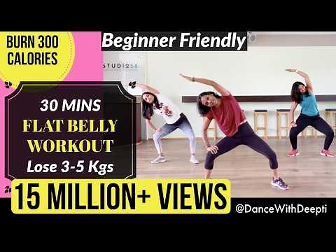 DWD#59 | 30mins DAILY FLAT BELLY Workout - Beginner Bollywood | Easy Exercise to Lose weight 3-5kgs