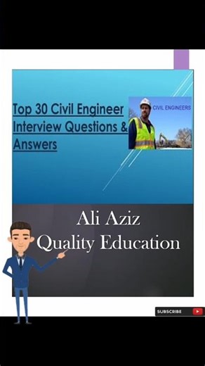 Civil Engineer Interview Questions and Answers 🏗️ | ‪@AliAzizQualityEducation‬