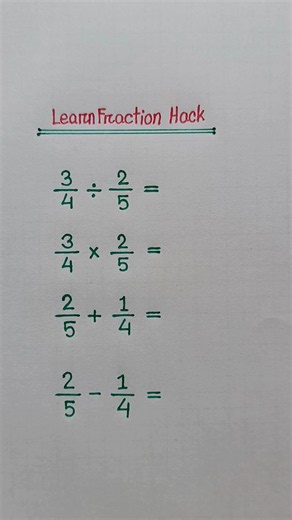 Fast Fraction Tricks 🔥 #mathstricks #education #fraction