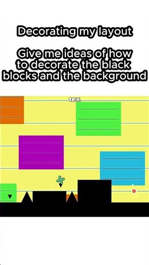 Decorating the layout #geometrydash #gd #decorating #shorts #givemeideas