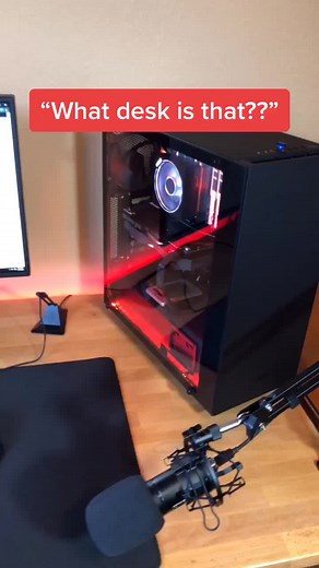 The linnmon is good too, but it isn’t real wood #desksetup #pcsetup #desktop #tabletop #pcbuilder #ikea #tiktoktaughtme #setuptour #pcparts