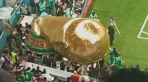 Inflatable trophy collapses at World Cup